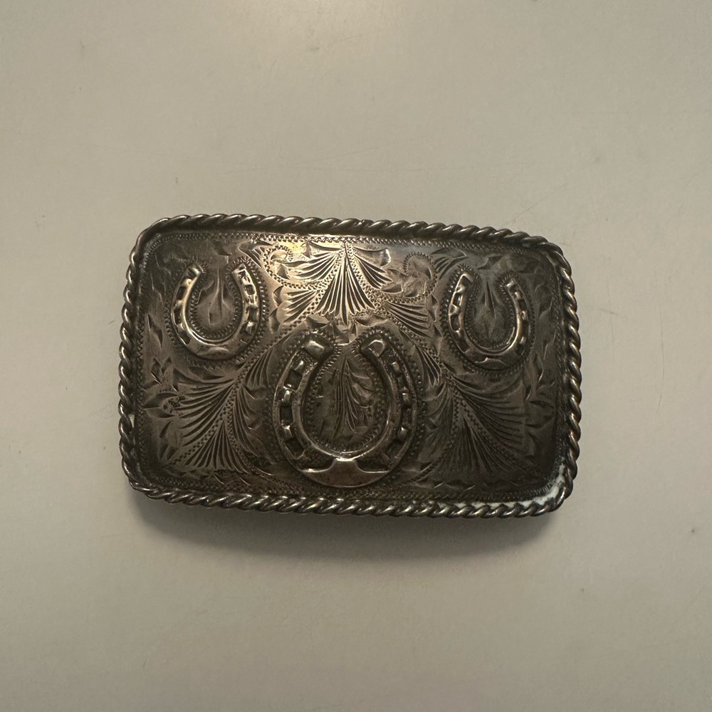 Silver Western Belt Buckle
